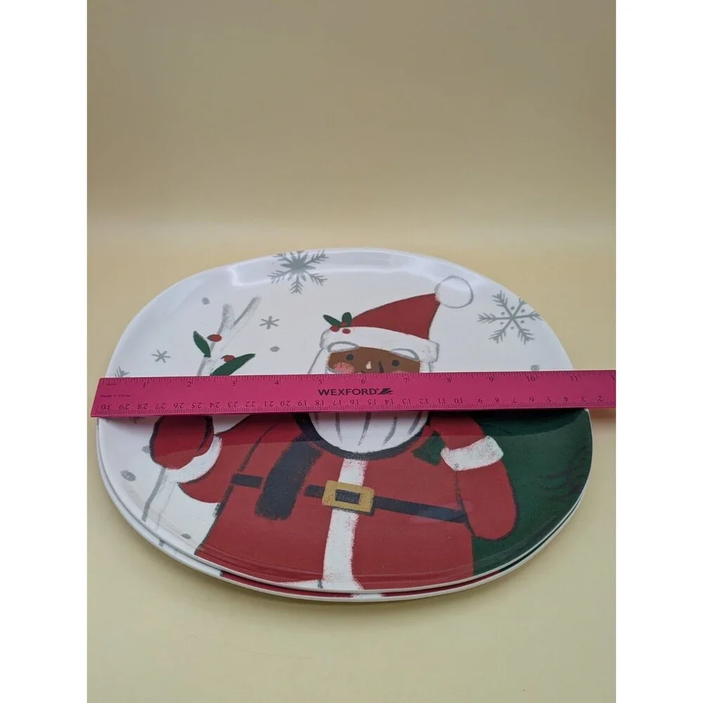 Set of 2 Target Wondershop Christmas Melamine Dinner Plate 11